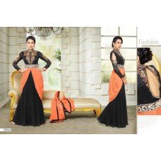 73016 BLACK AND ORANGE KARISHMA KAPOOR ELEZITA SUIT